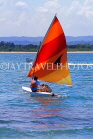 DOMINICAN REPUBLIC, North Coast, Playa Dorada area, sailboat at sea, DR463JPL