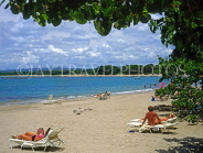 DOMINICAN REPUBLIC, North Coast, Playa Dorada beach, and sunbathers, DR336JPL