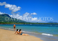 DOMINICAN REPUBLIC, North Coast, Playa Dorada beach and sunbather, DR377JPL