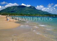 DOMINICAN REPUBLIC, North Coast, Playa Dorada beach and sunbather, DR406JPL