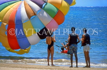 DOMINICAN REPUBLIC, North Coast, beach and parasailing, DR422JPL