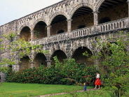 DOMINICAN REPUBLIC, Santo Domingo, Alcazar Palace, and tourist, DR259JPL