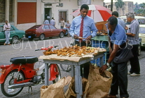 DOMINICAN REPUBLIC, Santo Domingo, roadside food stall, DR284JPL