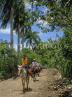 DOMINICAN REPUBLIC, countryside, tourists pony trekking, DR229JPL