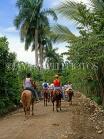 DOMINICAN REPUBLIC, countryside, tourists pony trekking, DR247JPL