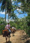 DOMINICAN REPUBLIC, countryside, tourists pony trekking, DR371JPL