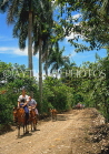DOMINICAN REPUBLIC, countryside, tourists pony trekking, DR382JPL