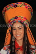 ECUADOR, Quito, woman in costume during Holy Week festival Entrada de los Jocheros, ECU162JPL