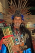 EL SALVADOR, man in traditional Indian tribal dress, and musical instruments, ELS47JPL