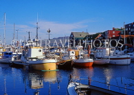FAROE ISLANDS, Streymoy, Torshavn, waterfront , and harbour boats, FAR69JPL