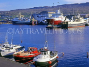 FAROE ISLANDS, Streymoy, Torshavn, waterfront, and boats, FAR68JPL