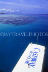 FIJI, Mamanuca Islands, Castaway Island, resort boat at sea, FIJ706JPL