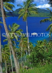 FIJI, Taveuni, Matagi (Matangi) Island, seascape through coconut trees, FIJ786JPL