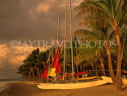FIJI, Viti Levu, Nadi Bay, beach and sailboats, FIJ659JPL