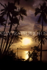 FIJI, Viti Levu Island, Coral Coast, sunset with coconut trees, FIJ693JPL