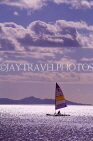 FIJI, Viti Levu Island, Nadi Bay area, seascape, with sailboat, dusk, FIJ882JPL