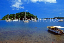 FIJI, Viti Levu Island, Suva, sea view and moored boats, FIJ825JPL
