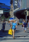 FINLAND, Helsinki, Stockmann department store and shoppers along street, FIN798JPL