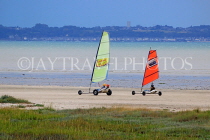 FRANCE, Brittany, coast near Saint Malo, sand yachting, FRA2762JPL