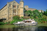 FRANCE, Languedoc-Roussillon, Canal Du Midi, near MINERVOIS, pleasure boat cruising, FRA992JPL