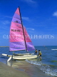 FRANCE, Languedoc-Roussillon, LA GRAND MOTTE, beach and sailboat, FRA400JPL