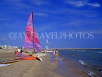 FRANCE, Languedoc-Roussillon, LA GRANDE MOTTE, beach and sailboats, watersports, FRA411JPL