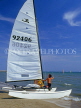 FRANCE, Languedoc-Roussillon, LA GRANDE MOTTE, beach and ssailboat, watersports, FRA414JPL
