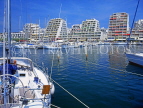 FRANCE, Languedoc-Roussillon, LA GRANDE MOTTE, resort centre, hotels and yachts, FRA427JPL