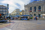 FRANCE, Languedoc-Roussillon, MONTPELLIER, Place de la Comedie and market scene, FRA1084JPL