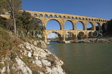 FRANCE, Languedoc-Roussillon, NIMES, Site Pont du Gard, Roman age water aqueduct, FRA2150JPL