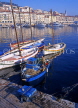 FRANCE, Languedoc-Roussillon, SETE, fishing boats and fishermen mending nets, FRA459JPL