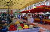 FRANCE, Provence, Cote d'Azure, MONACO, Monte Carlo, Old Town market, hat stall, FRA355JPL