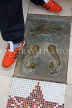 FRANCE, Provence, Cote d'Azure, MONACO, The Champions Promenade, footballers footprints, FRA2351JPL