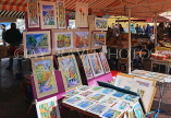 FRANCE, Provence, Cote d'Azure, NICE, Old Town, market Cour Saleya, prints for sale, FRA2313JPL