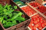 FRANCE, Provence, Cote d'Azure, NICE, Old Town, market Cour Saleya, tomatoes, chillies, FRA2312JPL