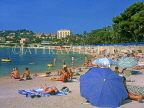 FRANCE, Provence, Cote d'Azure, St-Jean-Cap-Ferrat, BEAULIEU-SUR-MER, beach, sunbathers, FRA236JPL