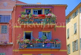 FRANCE, Provence, Cote d'Azure, VILLEFRANCH-SUR-MER, Old Town house balconies, FRA401JPL