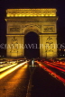 France, PARIS, Arc de Triomphe, night view, PAR09JPL