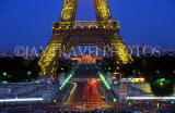 France, PARIS, Eiffel Tower (base) at night, FRA1372JPL