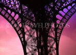 France, PARIS, Eiffel Tower, close-up of iron structure, dusk view, FRA2036JPL