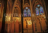 France, PARIS, Ile de la Cite, Sainte-Chapelle, lower chapel interior, FR1591JPL