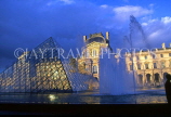 France, PARIS, Louvre Museum and Pyramid entrance, FRA1570JPL