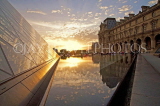 France, PARIS, Louvre Museum and Pyramid entrance, dusk view, FRA2108JPL