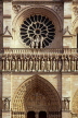 France, PARIS, Notre Dame Cathedral, West Rose window, architectural detail, FRA2188JPL