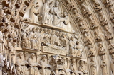 France, PARIS, Notre Dame Cathedral, detail, sculptures, FRA2576JPL