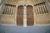 France, PARIS, Notre Dame Cathedral, doors, wide angle view, FRA2117JPL
