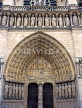 France, PARIS, Notre Dame Cathedral, entrance architectural detail, FRA2246JPL