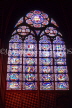 France, PARIS, Notre Dame Cathedral, stained glass window, FRA2186JPL
