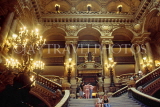 France, PARIS, Opera de Paris Garnier (Opera House), interior grand staircase, FRA1233JPL