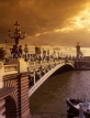 France, PARIS, Pont Alexandre III bridge, dusk view, FRA1691JPL